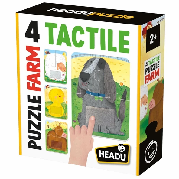 HEADU 4 TACTILE PUZZLE FARM (+2 YAŞ) ürün görseli