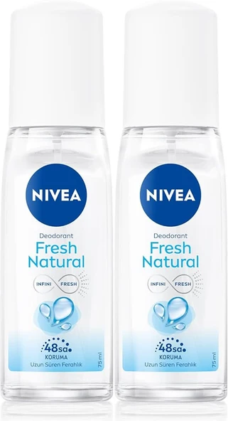 NIVEA Kadın Pump Sprey Deodorant Fresh Natural 48 Saat Deodorant Koruması 75ml x2 ürün görseli