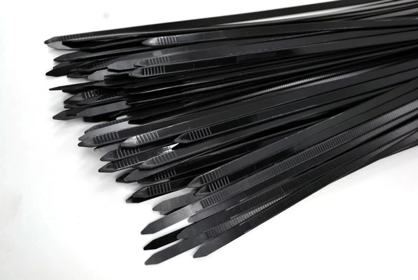 PEMSAN Klips Kablo Bağı 4.8x350 SİYAH (100lü Paket) Kablo Cırdı - 5