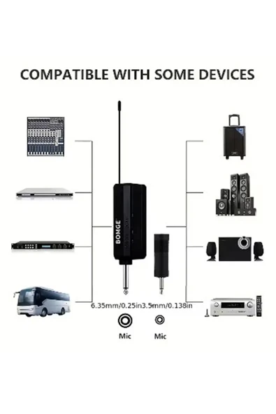 CEYLAN ADAM Profesyonel Çiftli Kablosuz Mikrofon Seti Karaoke Şarj Edilebilir 50 Metre Mesafe - 3