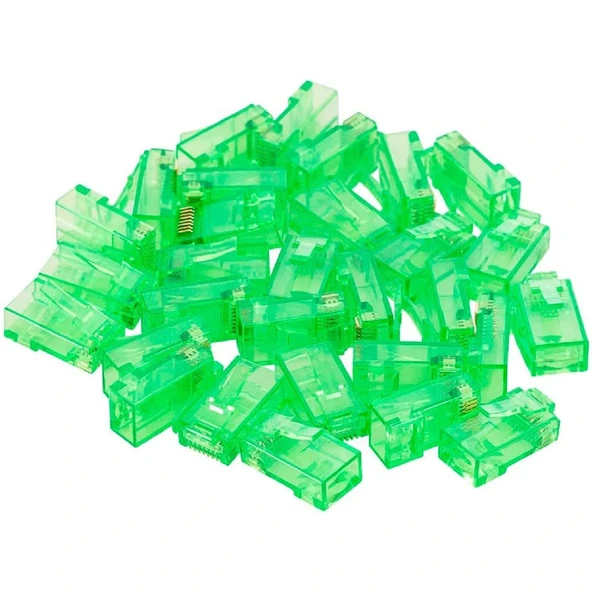 RJ45 CAT6 8P/8C YEŞİL SOKET (100LÜ PAKET) (5047) - Resim 2