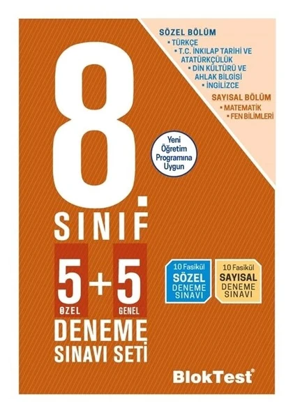 Bloktest 8.Sınıf 5+5 Deneme Sınavı