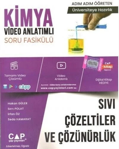 Çap Tyt Ayt Kimya Sıvı Çözeltiler Çözünürlük ürün görseli 1