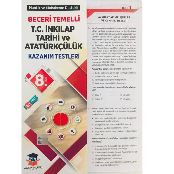 Zekaküpü 8.Sınıf İnkilap Tarihi Yaprak Test