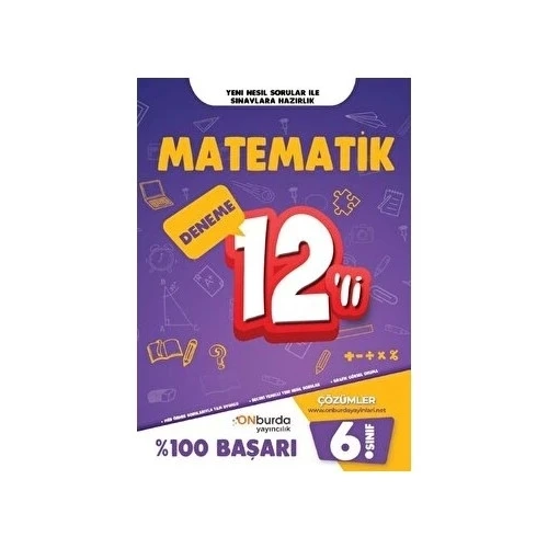 Onburda 6.Sınıf Matematik 12 Deneme ürün görseli 1