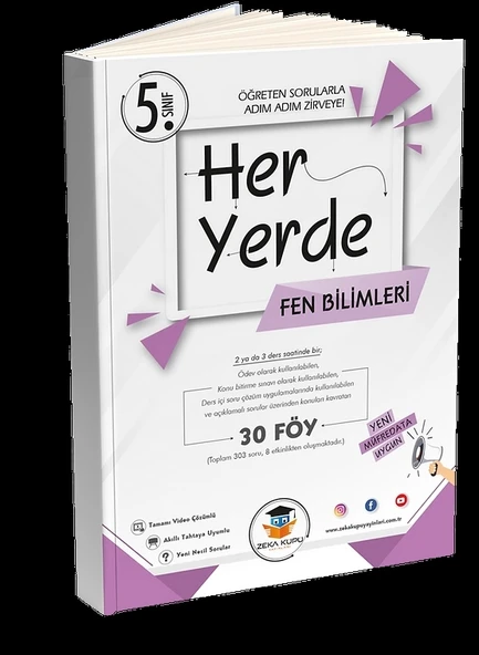 Zekaküpü 5.Sınıf Heryede Fen Bilimleri 30 Föy Öğreten Sorularla Adım Adım Zirveye