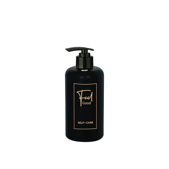 Sıvı Sabunluk Yuvarlak Plastik Pompalı 500 ML - Siyah - 7