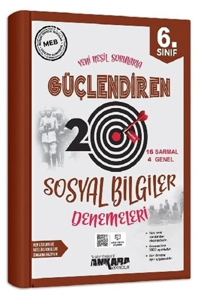 6. Sınıf Sosyal Bilgiler 20 Deneme Ankara Yayın