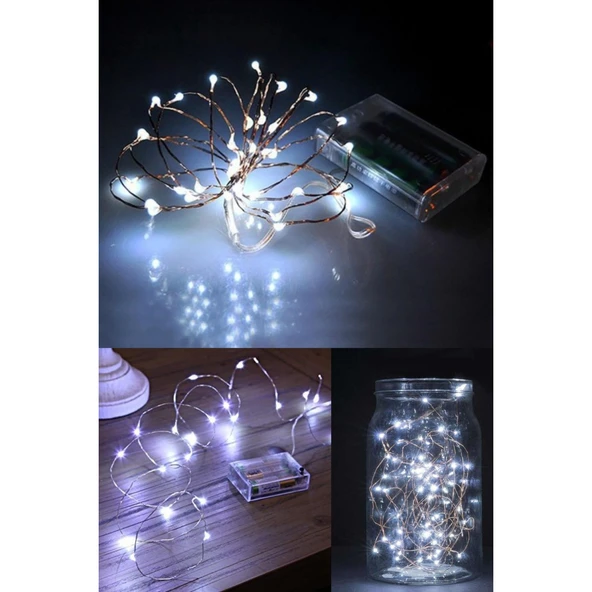 Peri Led Işık 10  Metre BEYAZ Dekor Lambası 100 Ledli - 5