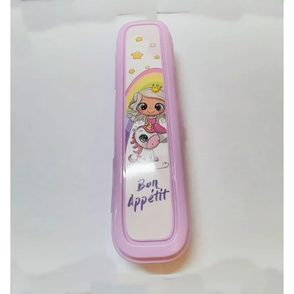 Pembe Multi Renkli Kapaklı Kalemlik Kutusu -Çanta İçi Saklama - Diş Fırçası - Makyaj Fırçası Kutu - 4