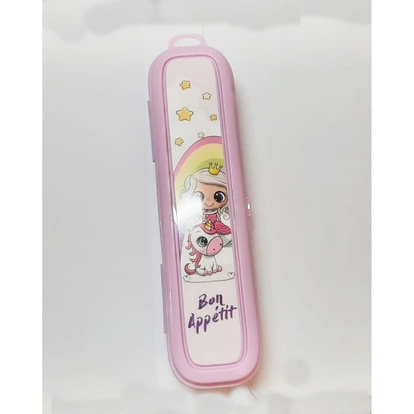 Pembe Multi Renkli Kapaklı Kalemlik Kutusu -Çanta İçi Saklama - Diş Fırçası - Makyaj Fırçası Kutu - 6