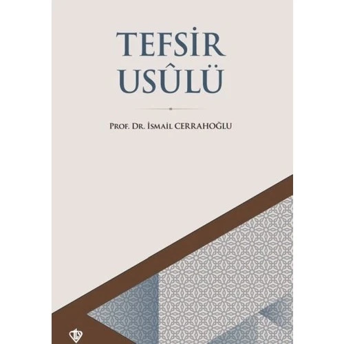 Tefsir Usulü İsmail Cerrahoğlu Diyanet Vakfı