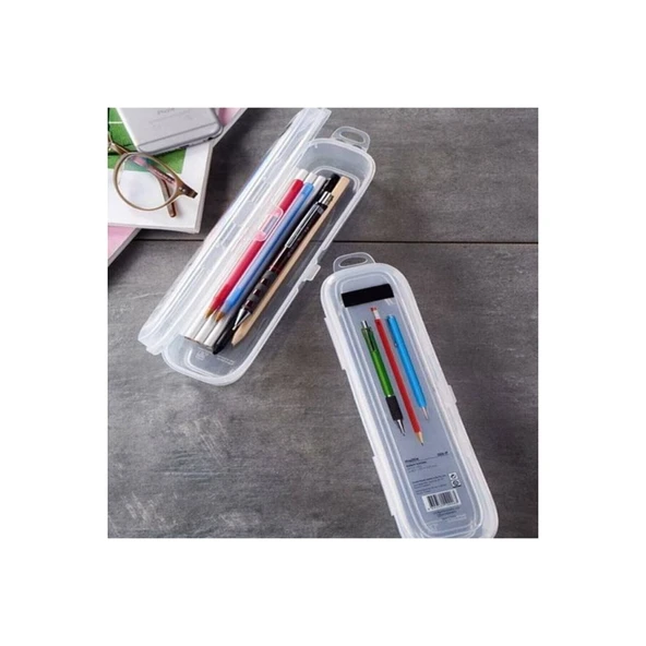 Multi Şeffaf Kapaklı Çanta İçi Saklama - Diş Fırçası - Makyaj Fırçası - Kalemlik Kutusu - 16