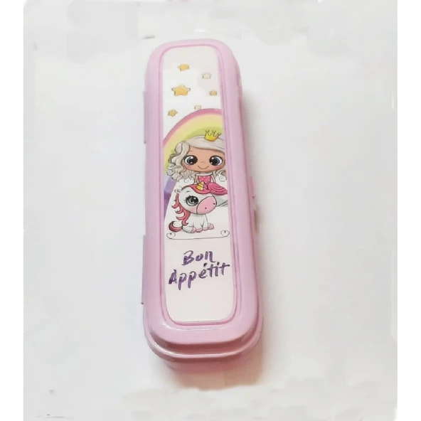 Pembe Multi Renkli Kapaklı Kalemlik Kutusu -Çanta İçi Saklama - Diş Fırçası - Makyaj Fırçası Kutu - 9