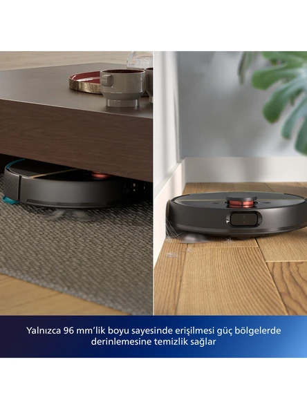 Philips HomeRun 3000 Serisi Aqua XU3000/01 Siyah Akıllı Robot Süpürge - 4