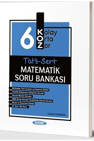 Kurmay 6.Sınıf Matematik Tatlı Sert Soru Bankası ürün görseli 1