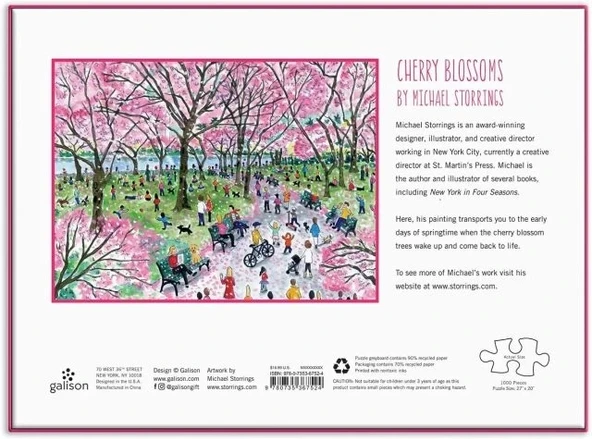 Galison Kiraz Çiçekleri Puzzle - Resim 6