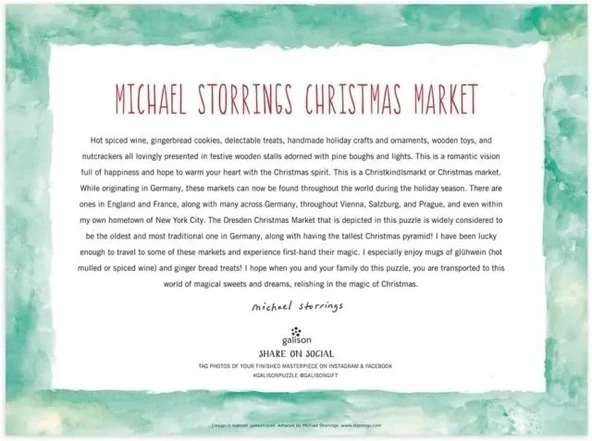 Galison Noel Market Puzzle - Resim 3