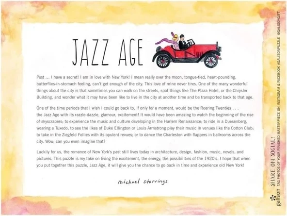 Galison Michael Storrings Caz Çağı Puzzle - Resim 8