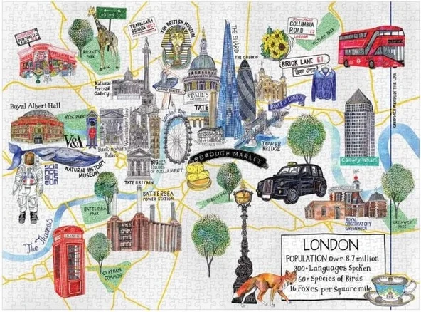 Galison Harita Puzzle - Resim 4