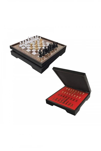 Star Vip Satranç Takımı Ceviz Küçük Boy