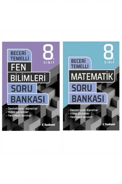 Tudem Yayınları 8.sınıf Fen Bilimleri&matematik Soru Bankası ürün görseli