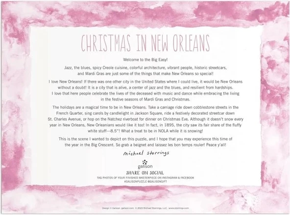 Galison New Orlaens'ta Noel Puzzle - Resim 3