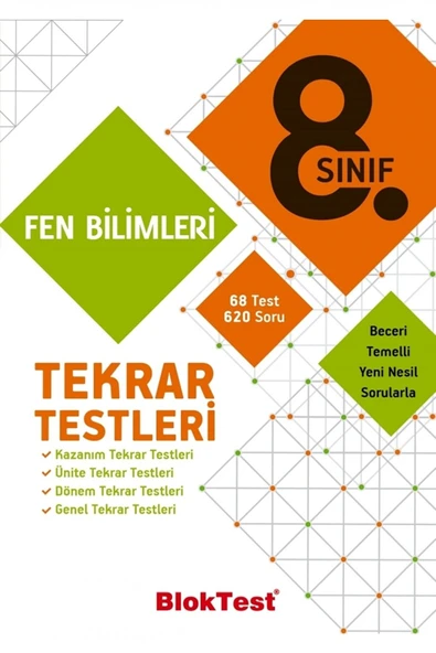 Tudem Yayınları 8.sınıf Fen Bilimleri Tekrar Testleri