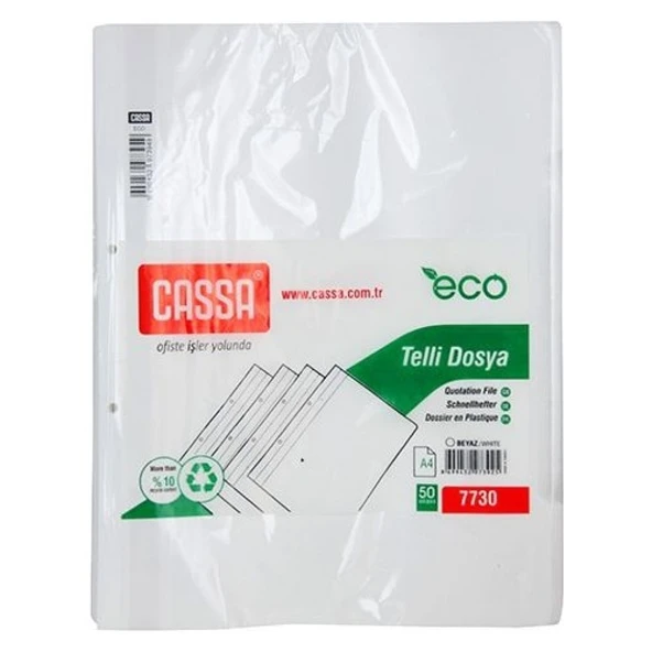 Cassa Telli Dosya Eco Beyaz (50’li) - 1