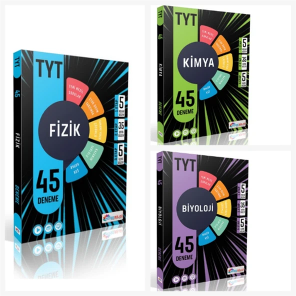 Köşebilgi Yayınları Tyt Fizik Kimya Biyoloji 135 Deneme Seti