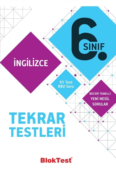 Tudem Yayınları 6.sınıf İngilizce Tekrar Testleri ürün görseli