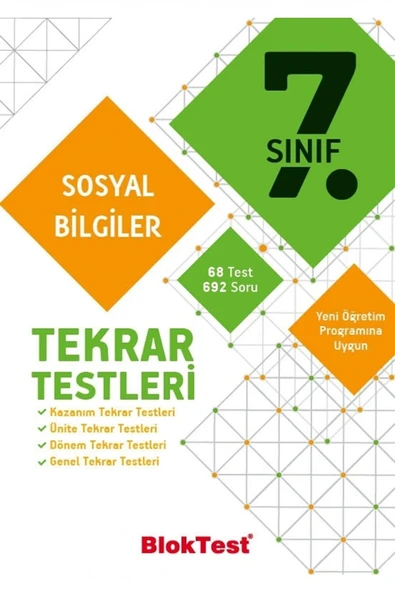 Tudem Yayınları 7.sınıf Sosyal Bilgiler Tekrar Testleri