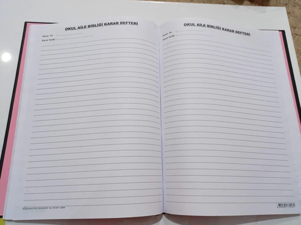 Okul Aile Birliği Karar Defteri Ciltli Kapak - 2