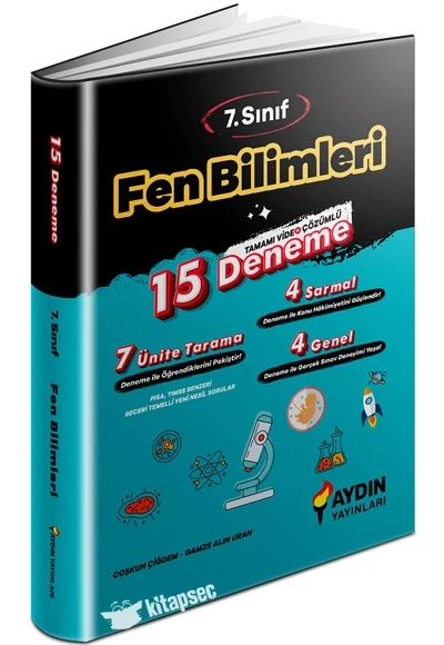 Aydın Yayınları 7.Sınıf Fen Bilimleri Soru Bankası Venüs Seri
