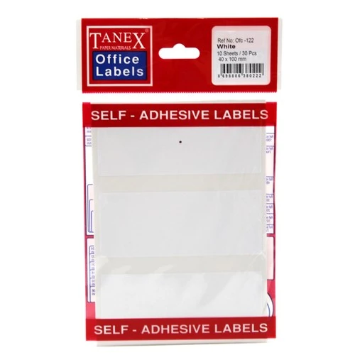 Tanex Ofc-122 Beyaz Ofis Etiketi 100 Ad-10-lu Poşet