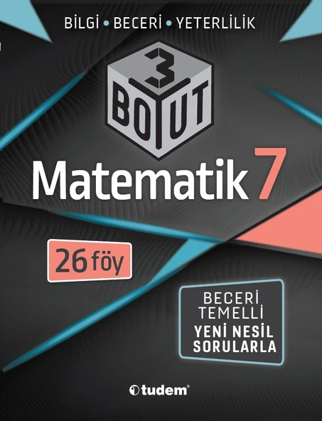 Tudem Yayınları 7. Sınıf Matematik 3 Boyut 26 Föy ürün görseli 1