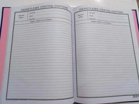 Kocaoluk Denetleme(teftiş) Defteri - 2