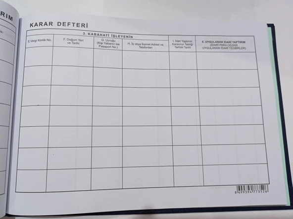 Kocaoluk İdari Yaptırım Karar Defteri - 2