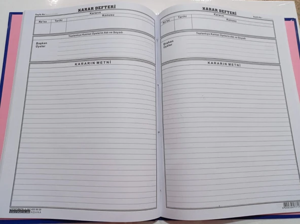 Kocaoluk Karar Defteri (100 Yaprak Ciltli -a4 Ebad) - Resim 2
