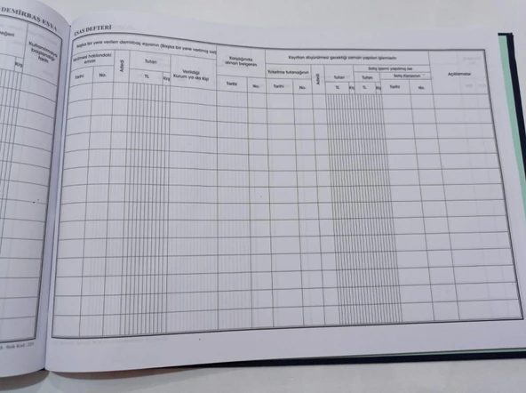 Kocaoluk Demirbaş (a B C) Esas Defteri - 2