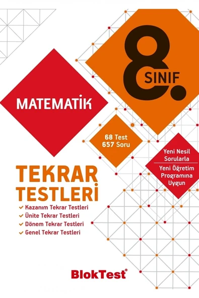 Tudem Yayınları 8.sınıf Matematik Tekrar Testleri