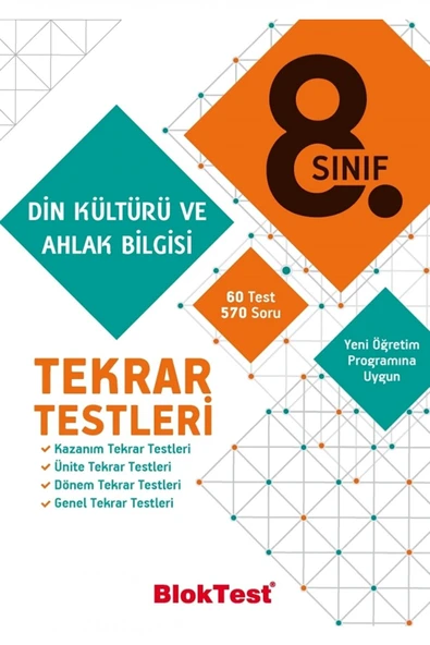 Tudem Yayınları 8.sınıf Din Kültürü Ve Ahlak Bilgisi Tekrar Testl