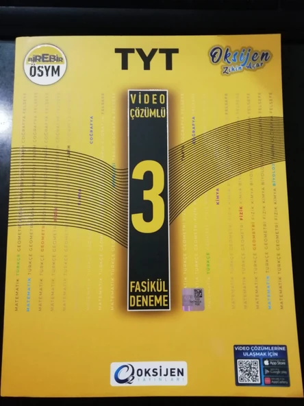 Oksijen Tyt 3 Fasikül Deneme Video Çözümlü