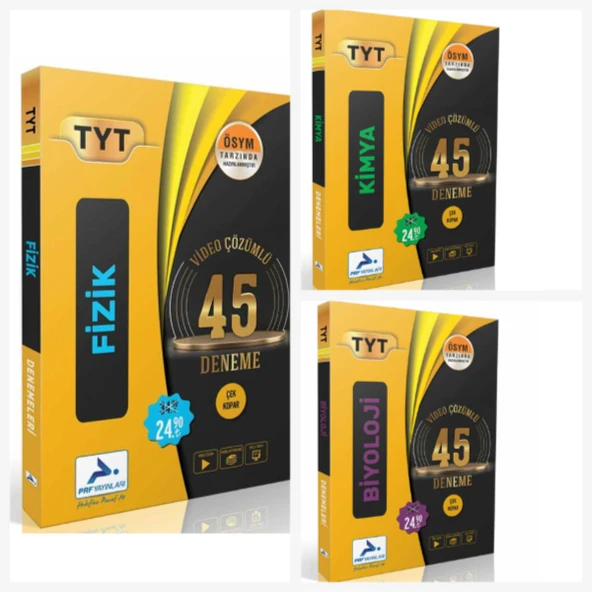 Paraf Yayınları Tyt Fizik-kimya-biyoloji 45 Deneme