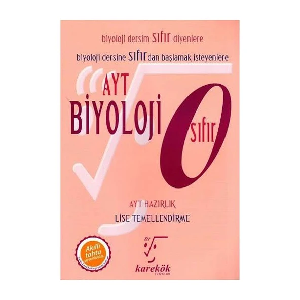 Karekök Yayınları Ayt Biyoloji Sıfır Soru Bankası