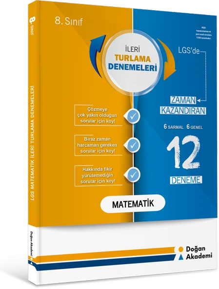 Doğan Akademi 8. Sınıf İleri Turlama Matematik Denemeleri