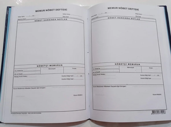 Memur Nöbet Defteri Ciltli - 2