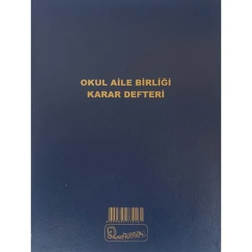 Okul Aile Birliği Karar Defteri Ciltli Kapak