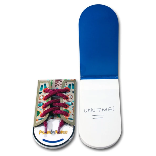 Paste Notes Ayakkabılı Bloknot Kırmızı Bağcıklı