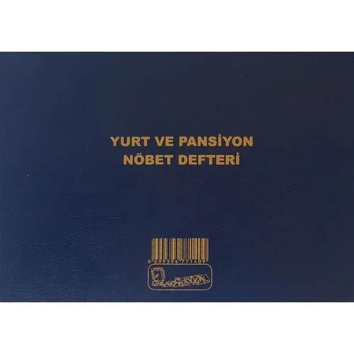 Kocaoluk Yurt Ve Pansiyon Nöbet Defteri Cilt Kapak - 1